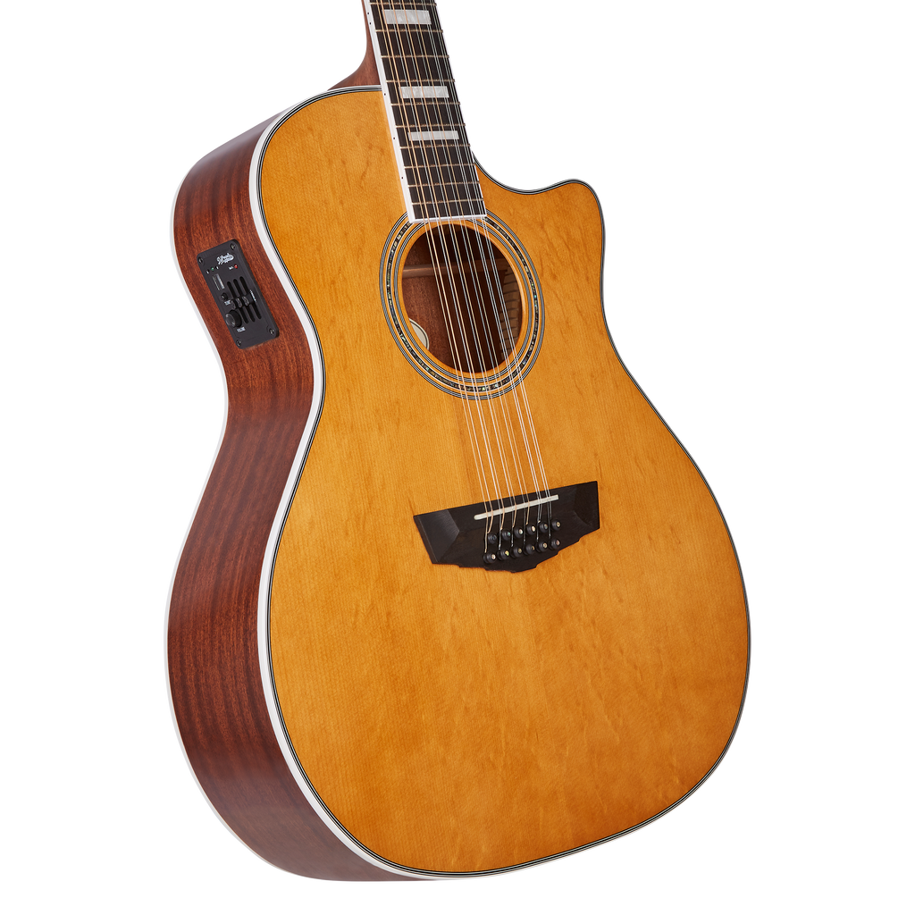 D Angelico Premier Fulton 12 String Electro Acoustic in Vintage Natura