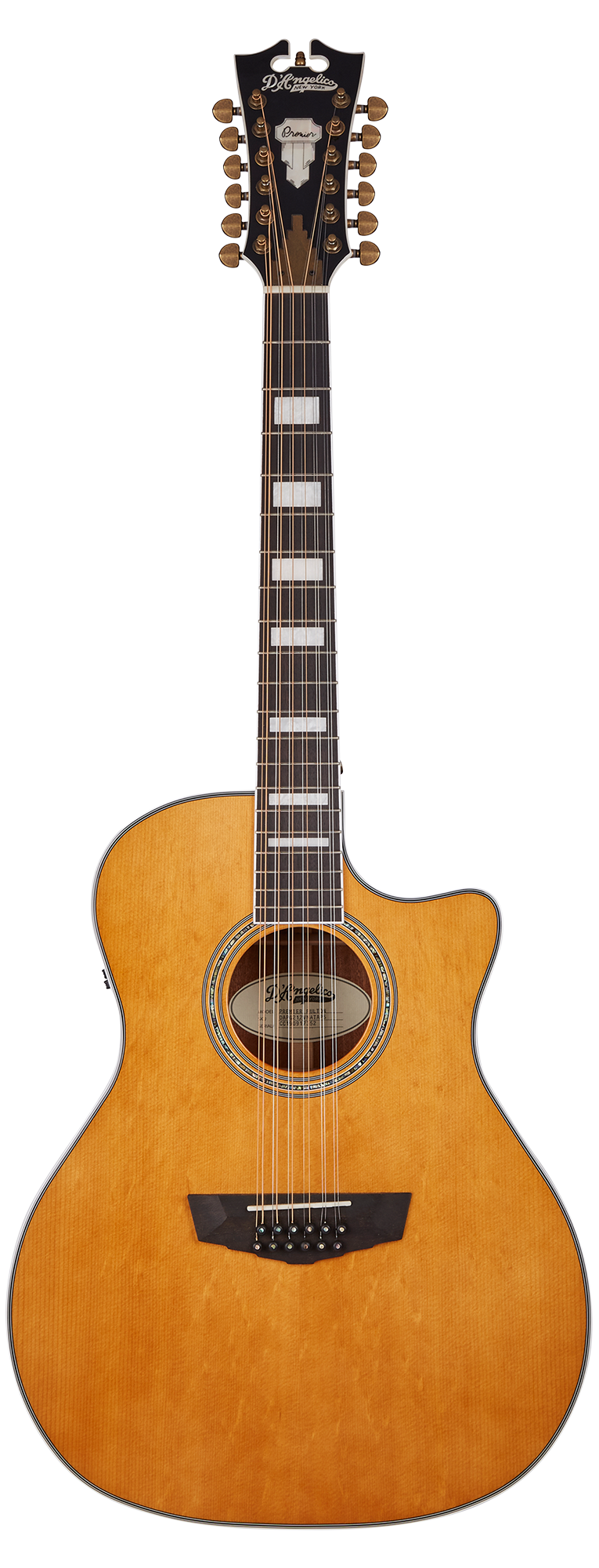 D Angelico Premier Fulton 12 String Electro Acoustic in Vintage Natura