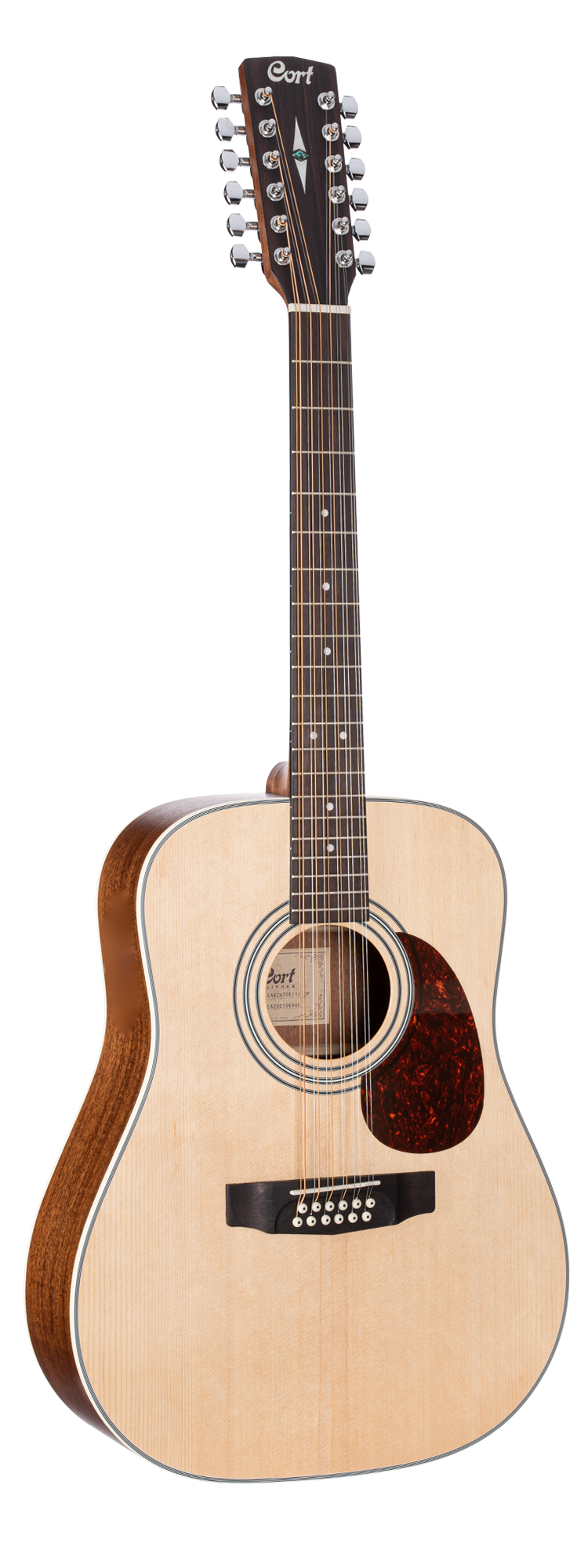 Cort Earth70 Solid Top Dreadnought 12 String Open Pore Natural