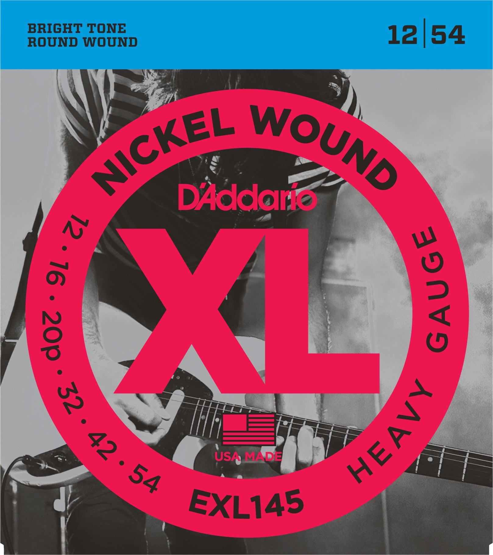 D Addario EXL145 Nickel Wound Electric Guitar Strings Heavy 12