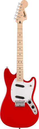 Squier Sonic Mustang Maple Neck WPG in Torino Red