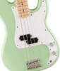 Squier Ltd Edition Sonic Precision Bass White PG Maple Neck in Surf Green