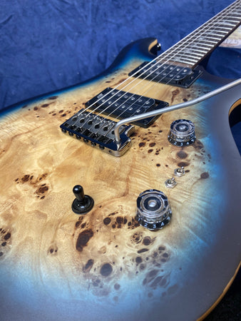 PRS Ltd Edition SE Custom 24-08 Poplar Burl in Satin Lake Blue Midnight Burst