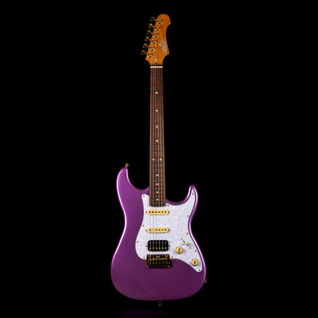 Jet Guitars JS-480 S-Type HSS Gold Hardware in Violet