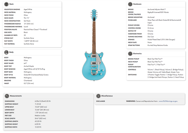 Gretsch G5232T Electromatic Double Jet Bigsby in Kailani Blue