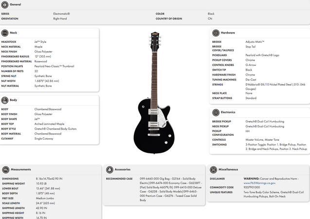 Gretsch G5425 Electromatic Jet Club in Black