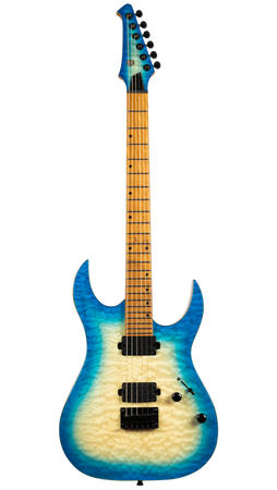 Spira S-500 QAB Electric Guitar HH in Trans Aqua Blue