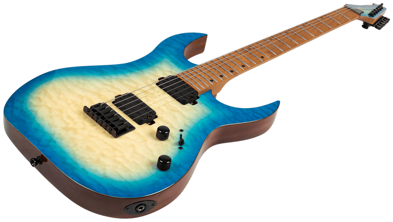 Spira S-500 QAB Electric Guitar HH in Trans Aqua Blue