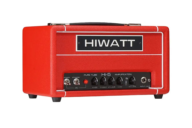 HIWATT HI-5 5 Watt Valve Head Amplifier in Red