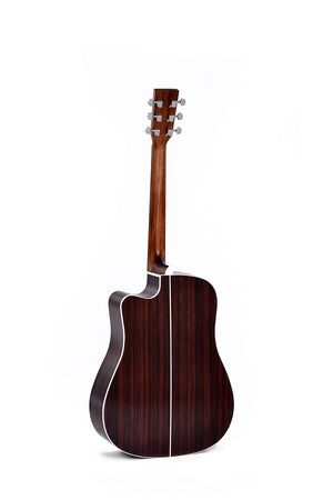 Sigma DTC-1E-SB Tilia Back and Sides Presys II in Sunburst