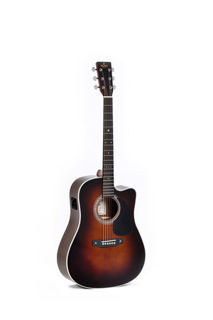 Sigma DTC-1E-SB Tilia Back and Sides Presys II in Sunburst