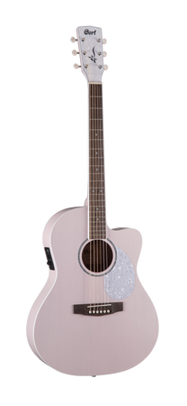 Cort Jade Classic Electro Acoustic Cutaway in Pastel Pink Open Pore